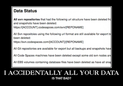 I accidentally all your data. Is that bad?